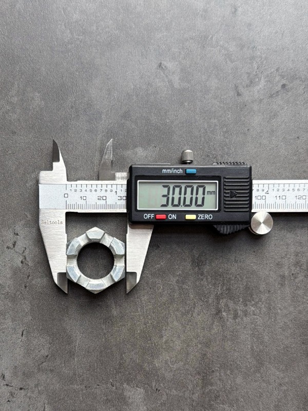 Гайка корончатая, прорезная низкая М20 ГОСТ 5919-73, покрытие цинк