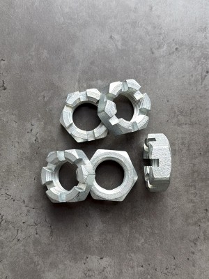 Гайка корончатая, прорезная низкая М30 ГОСТ 5919-73, покрытие цинк