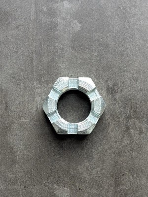 Гайка корончатая, прорезная низкая М27х1,5 ГОСТ 5919-73, класс прочности 8, покрытие цинк