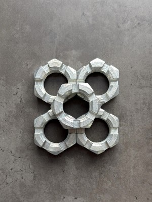 Гайка корончатая, прорезная низкая М30 ГОСТ 5919-73, класс прочности 8, покрытие цинк