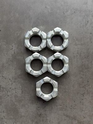 Гайка корончатая, прорезная низкая М30х2 ГОСТ 5919-73, покрытие цинк