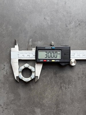 Гайка корончатая, прорезная низкая М20х1,5 ГОСТ 5919-73, покрытие цинк