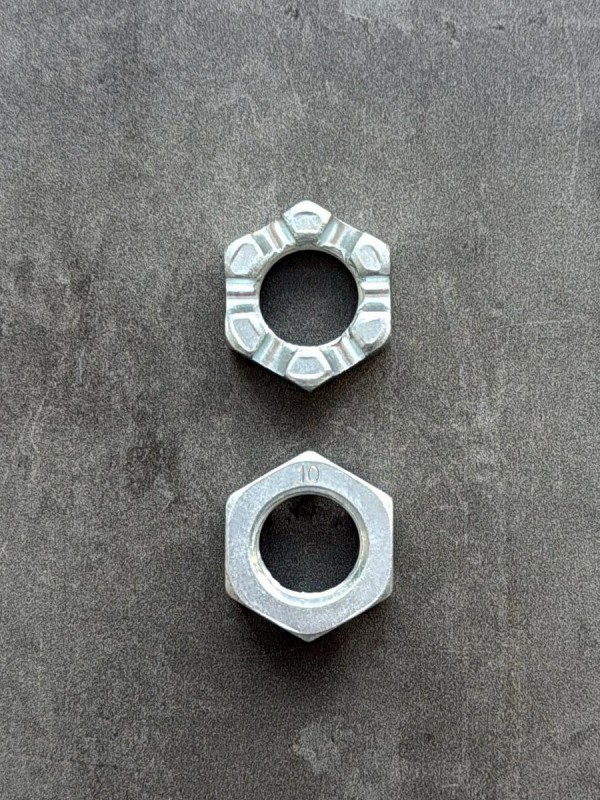 Гайка корончатая, прорезная низкая М20 ГОСТ 5933-73 класс прочности 10