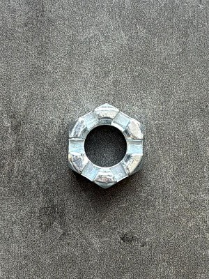 Гайка корончатая, прорезная низкая М16х1,5 ГОСТ 5919-73 класс прочности 10, покрытие цинк