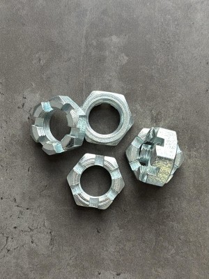 Гайка корончатая, прорезная низкая М27 DIN 937 класс прочности 8